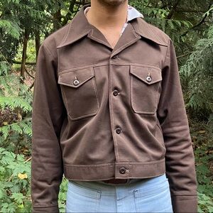70’s Vintage Men’s Brown Leisure Jacket (cropped)